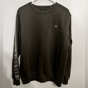 G-Star RAW Men's Sage Green Sport A Tape Ashor Pullover Sweatshirt‎ XL
